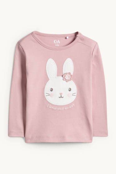 Baby Mädchen - Häschen - Baby-Pyjama - 2 teilig - rosa