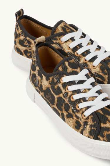 Donna - Sneakers - stampa leopardata - nero / beige