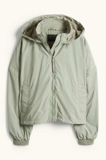 Donna - Giacca con cappuccio - idrorepellente - verde chiaro