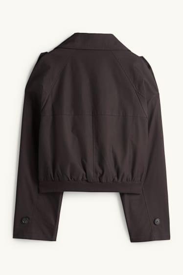 Dona - Gavardina crop - marró fosc