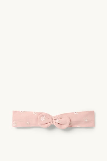 Baby Mädchen - Häschen - Baby-Crochet-Outfit - 3 teilig - weiss / rosa