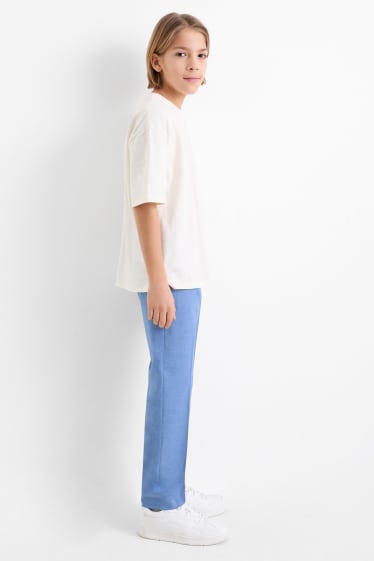 Kinder Buben - Baukasten-Hose - Stretch - hellblau