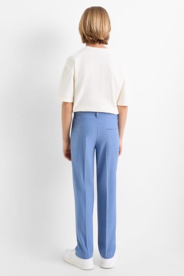 Kinder Buben - Baukasten-Hose - Stretch - hellblau