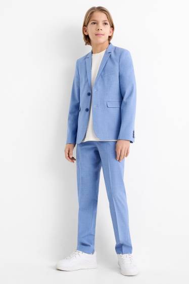 Kinder Buben - Baukasten-Hose - Stretch - hellblau