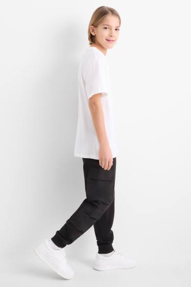Enfants garçons - Pantalon de jogging cargo - noir