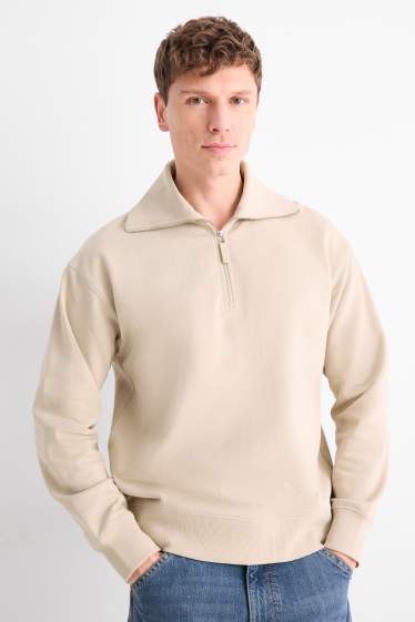 Pánské - Mikina - béžová