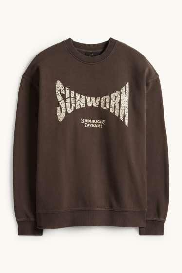 Herren - Oversized-Sweatshirt - braun