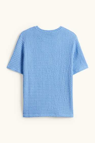 Femei - Tricou - regular fit - structurat - albastru