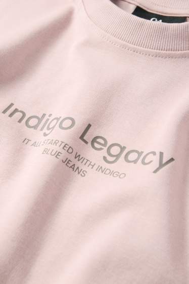 Pánské - Tričko - relaxed fit - růžová