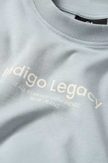 Pánské - Tričko - relaxed fit - světle modrá