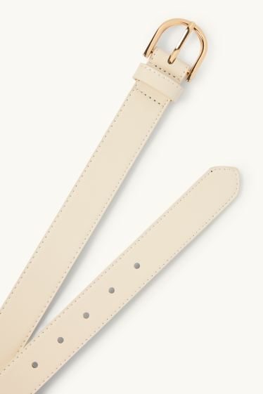 Femei - Curea - imitație de piele - bej deschis