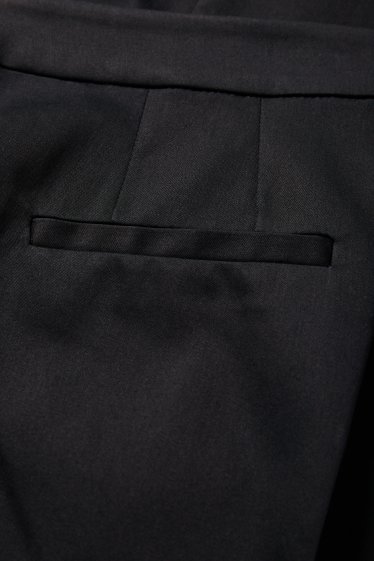 Damen - Stoffhose - Mid Waist - Slim Fit - schwarz