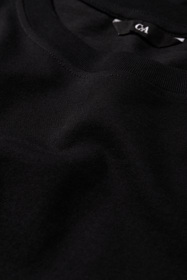 Heren - T-shirt - regular fit - zwart