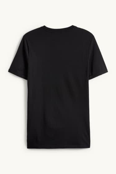 Heren - T-shirt - regular fit - zwart