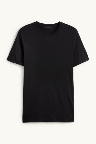 Heren - T-shirt - regular fit - zwart