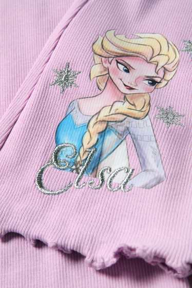 Kinder Mädchen - Die Eiskönigin - Flared Leggings - gerippt - Glanz-Effekt - hellviolett