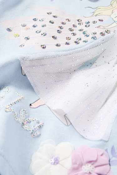Nena - Frozen - samarreta de màniga curta - efecte brillant - blau clar