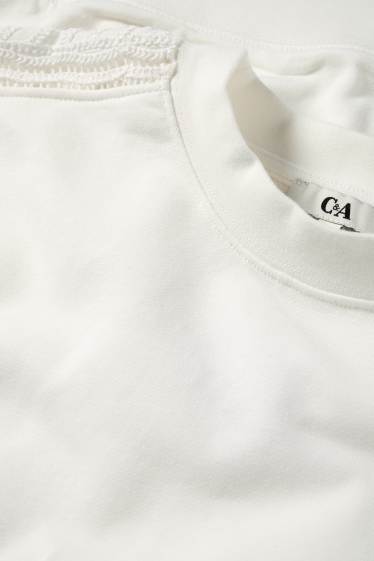 Femei - Bluză de molton - alb