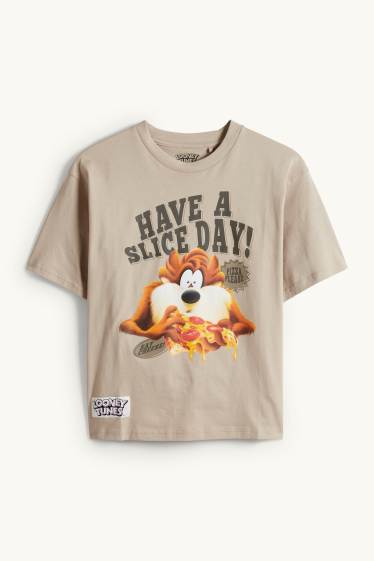 Children Boys - Looney Tunes - short sleeve T-shirt - beige