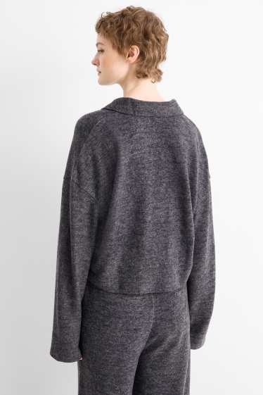 Damen - Pullover - dunkelgrau