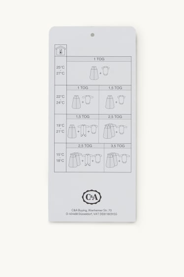 Baby Girls - Elephant, giraffe and lion - baby sleeping bag - 6-18 months - white