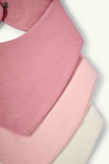Baby Mädchen - Multipack 3er - Baby-Dreieckstuch - gerippt - rosa
