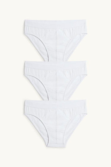 Herren - Multipack 3er - Slip - weiss