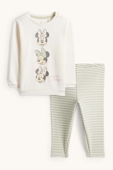 Bébés filles - Minnie Mouse - tenue pour bébé - 2 pièces - blanc crème