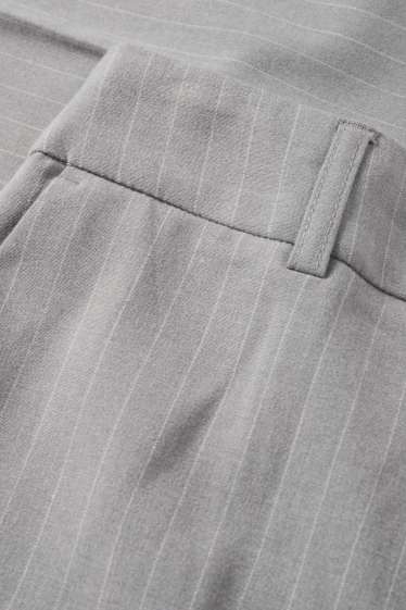 Donna - Pantaloni di stoffa - vita media - gamba ampia - grigio