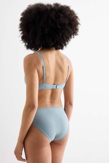 Femmes - Lot de 2 - soutiens-gorge sans armatures - ampliforme - bleu  / turquoise