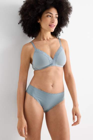 Femmes - Lot de 2 - soutiens-gorge sans armatures - ampliforme - bleu  / turquoise