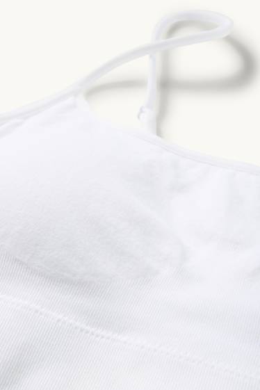 Women - Crop top - seamless - white