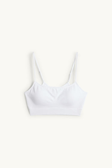 Women - Crop top - seamless - white