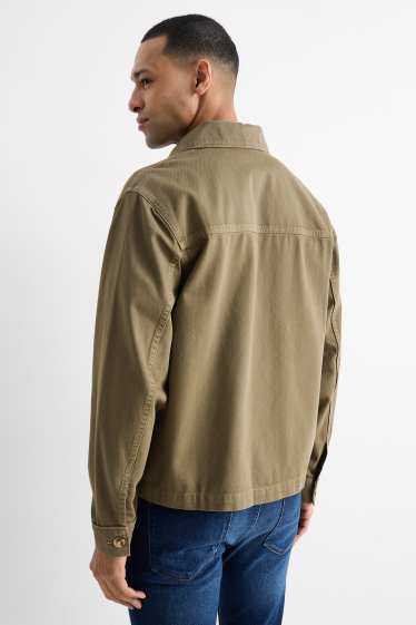 Uomo - Giacca camicia - relaxed fit - verde scuro