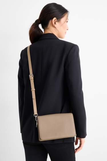 Femmes - Sac doté d’une bandoulière amovible - matière synthétique - beige