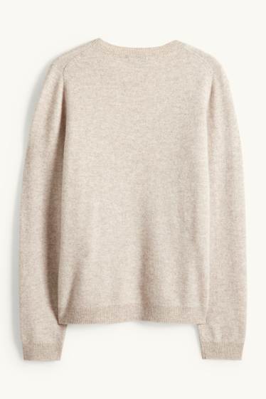 Femmes - Pull en cachemire - beige clair