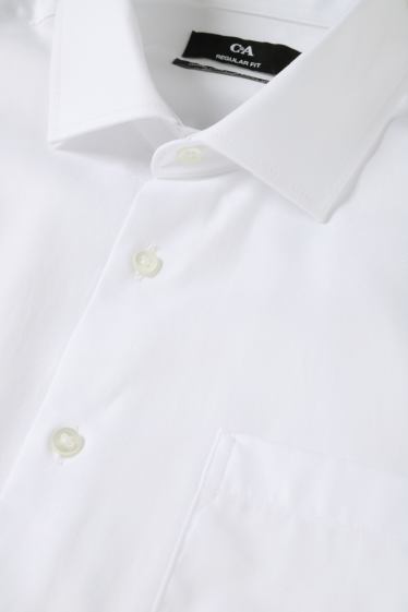 Herren - Businesshemd - Regular Fit - Cutaway - bügelleicht - weiß