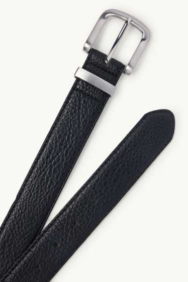 Herren - Gürtel - Lederimitat - schwarz