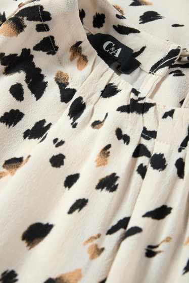 Damen - Bluse - gemustert - cremeweiss