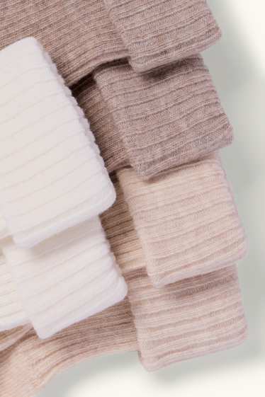 Unisex - Multipack 3er - Erstlings-Socken - gerippt - weiss