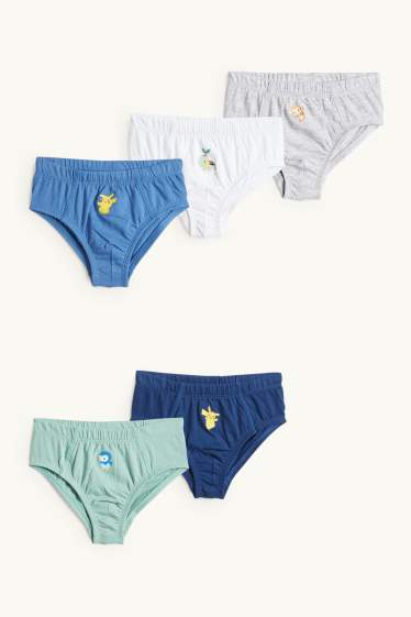 Bambini - Confezione da 5 - Pokémon - slip - blu