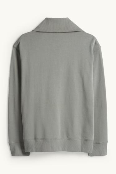 Bărbați - Bluză de molton - gri