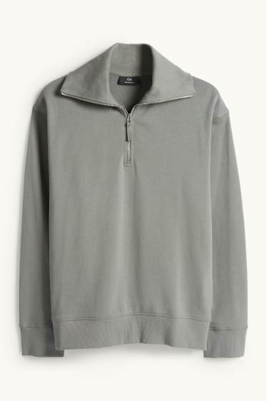 Bărbați - Bluză de molton - gri