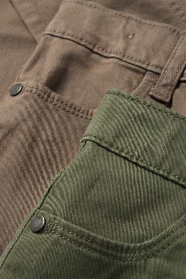 Enfants garçons - Lot de 2 - pantalons - marron / vert foncé