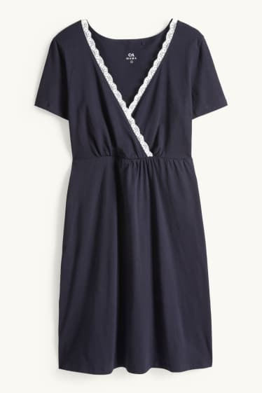 Women - Nursing nightdress - dark blue