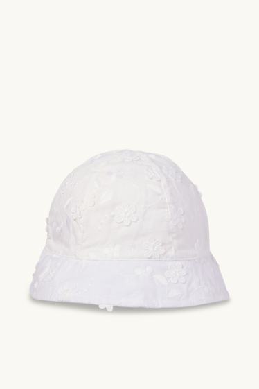 Bébés filles - Bob pour bébé - broderie anglaise - blanc