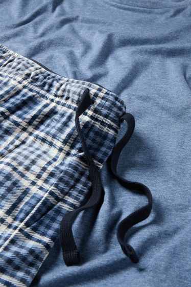 Hommes - Pyjashort - bleu