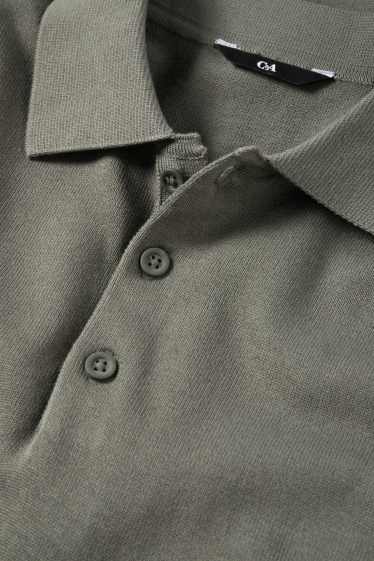 Bărbați - Tricou polo din tricot - regular fit - kaki