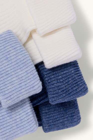 Baby Jungen - Multipack 3er - Erstlings-Socken - blau / weiss