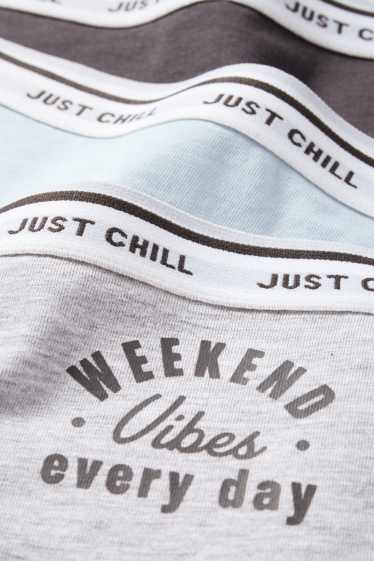 Enfants filles - Lot de 3 - caleçons - bleu / gris